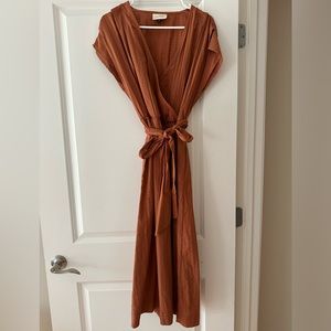 Universal Thread Burnt Orange Midi Dress